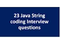 23 Java string coding interview questions Learn With Krishna Sandeep