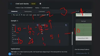 Chef and Stocks STOCKMARKET Codechef STARTERS 102 Full Solution