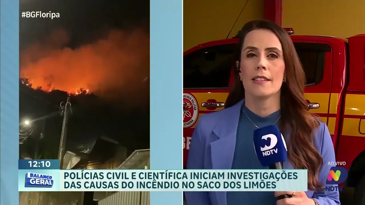 Polícias Civil e Científica iniciam perícia de incêndio no Saco dos Limões
