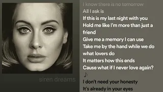 Download all i ask -ADELE ,if this is my last night with you~ #youtube #lyrics #spotify #songs MP3