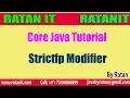 Core Java Tutorial Modifiers in java Strictfp Modifier By Ratan sir