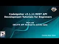 Learn CodeIgniter v3 1 11 Rest API Development for beginners DELETE API Method for records