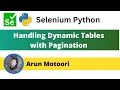Handing Dynamic Tables with Pagination in Selenium Python Selenium Python