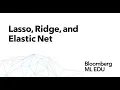 7 Lasso Ridge and Elastic Net