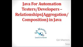 Java For Automation Relationships in Java