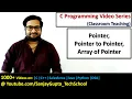 Pointer Pointer to pointer Array of pointer in C language C programming tutorials series