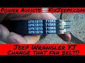 Jeep Wrangler YJ 4.0 liter - Changing the serpentine fan belt before it leaves me stranded!