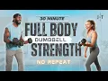 Download Lagu 30 Minute Full Body Dumbbell Strength Workout [Muscle Building // NO REPEAT]