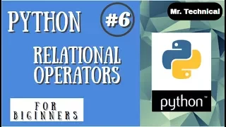 Python Relational Operators Python Tutorial Python Programming