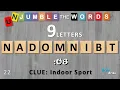 UNJUMBLE THE WORDS QUIZ 9 letters I Unscramble 30 Scrambled General Knowledge Words I