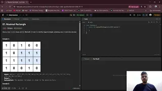 LeetCode Problem 85 Maximal Rectangle 11-01-2026 Using Stack