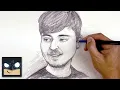 Mr Beast Sketch Tutorial Step by Step Lesson