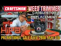 CRAFTSMAN 71120 27CC 2 STROKE WEED TRIMMER WACKER HIPASTORE CARBURETOR REPLACEMENT REPAIR ADJUSTMENT