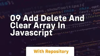09 add delete and clear array in javascript