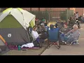 Parents line up at Sunnyslope High School