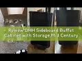 Review DHH Sideboard Buffet Cabinet with Storage Mid Century Modern Fluted Accent Coffee Bar Console