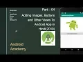 How to add Button and Image in Android Studio Hardcoded String and String xml Android Academy