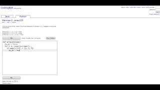Warmup-2 array123 Python Tutorial Codingbat com