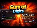 Simple Trick to Find Sum of Digits in Java DSA for Beginners