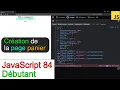 JavaScript84-Creation de la page panier html et du fichier panier js