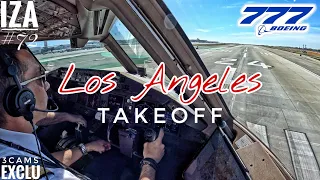  exclu b777 lax los angeles takeoff 24l 3 cockpit angles of view 4k atc u0026 crew coms