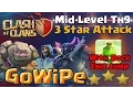 Clash of Clans GoWiPe with Back End Jump - TH9 Attack Strategy