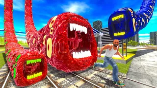 Franklin VS Longest Train Eater - INDIAN BIKES DRIVING 3D