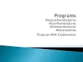 39 - While Loop Natural number series Odd number series Even number series Reverse Series