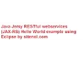 Java Jersy RESTful webservices JAX-RS tutorial using Eclipse