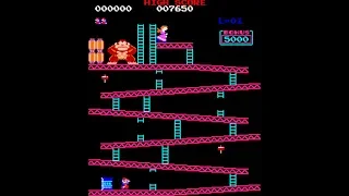 Donkey Kong Original Full Playthrough US Arcade Version All 4 Levels 3 Rotations 0 Deaths 