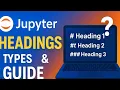 Headings and Types in Jupyter Notebook Quick Tutorial for Beginners Jupyter Markdown