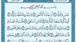 سورة عبس مكتوبة   عبد الرحمن السديس دندنها