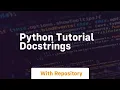 python tutorial docstrings
