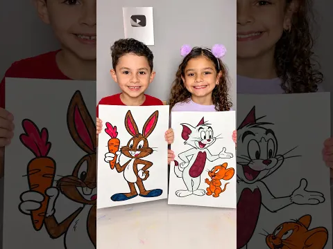 QUEM PINTAR MELHOR COM 3 CORES VENCE! PERNALONGA X TOM E JERRY