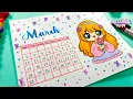 HOW TO MAKE MARCH CALENDAR Easy DIY calendar idea