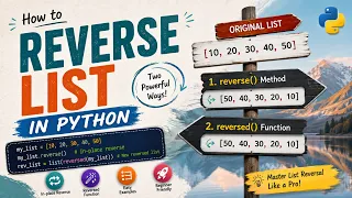 How to Reverse List in Python Reverse Method Reversed Function to Reverse the List