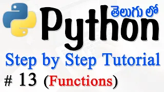 Python Tutorials For Beginners in Telugu - Tutorial 13
