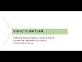 13 1 String in MATLAB