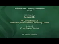 Algorithms Lecture 34 NP-Completeness 2 Segment 2 Complexity Classes
