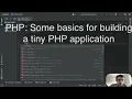 PHP Some basics for building a very minimum WebApp