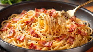 This American pasta carbonara has everyone going crazy! It's quick, easy, and incredibly delicious!