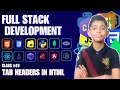 Tab Headers In Html Full Stack Web Development Full Course From Scratch Class