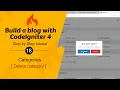 Delete Category in CodeIgniter 4