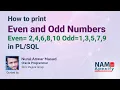 How to print even numbers and odd numbers by