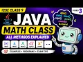 Java Math Class in One Shot ICSE Class 9 Computer Applications All Methods Explained