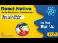 React Native Chat Application Sign Up Process Java Institute