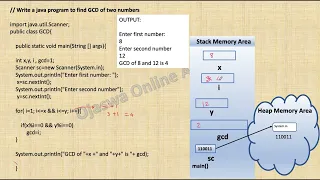 Write a java program to find GCD of two numbers