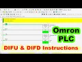 Differentiate Up and Differentiate Down in Omron PLC - DIFU DIFD Instructions