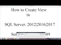 How to create views in sql server 2017