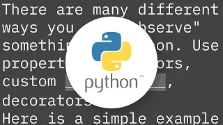 alternate ways to implement observer pattern in python